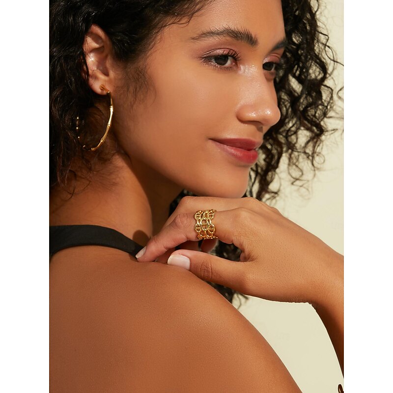 Women's Ring Settings Gold Brass Cool Daily