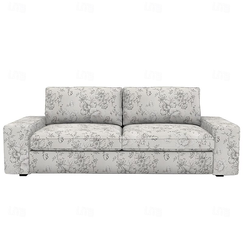 100% Cotton Sofa Cover Floral Colored Quilted Slipcovers  KIVcover LITB PRIME cover3