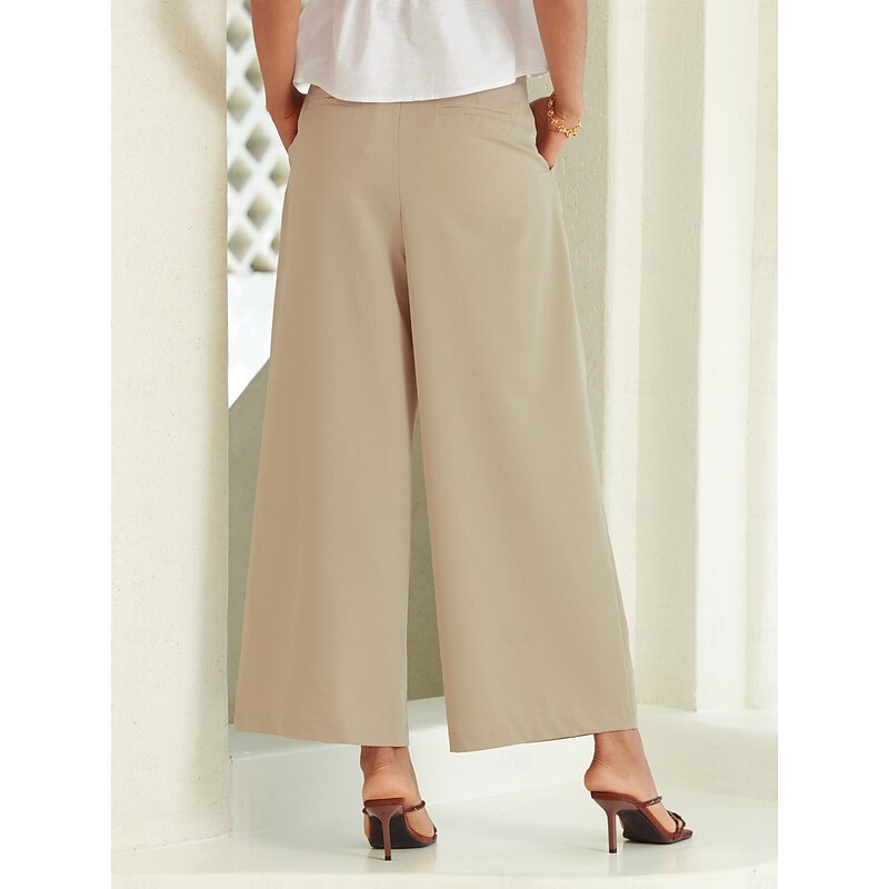 Women's Casual Khaki Straight Office Business Pants  with Pockets2