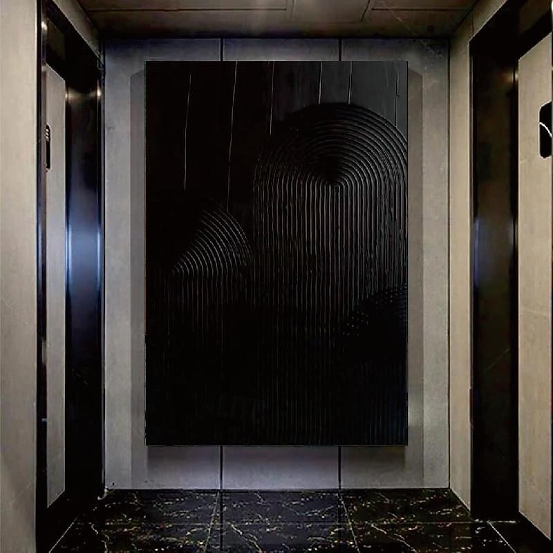 Abstract Black Painting hand painted Extra large wall art painting handmade painting on canvas large wall art abstract mordern painting for Bedroom Living room painting4