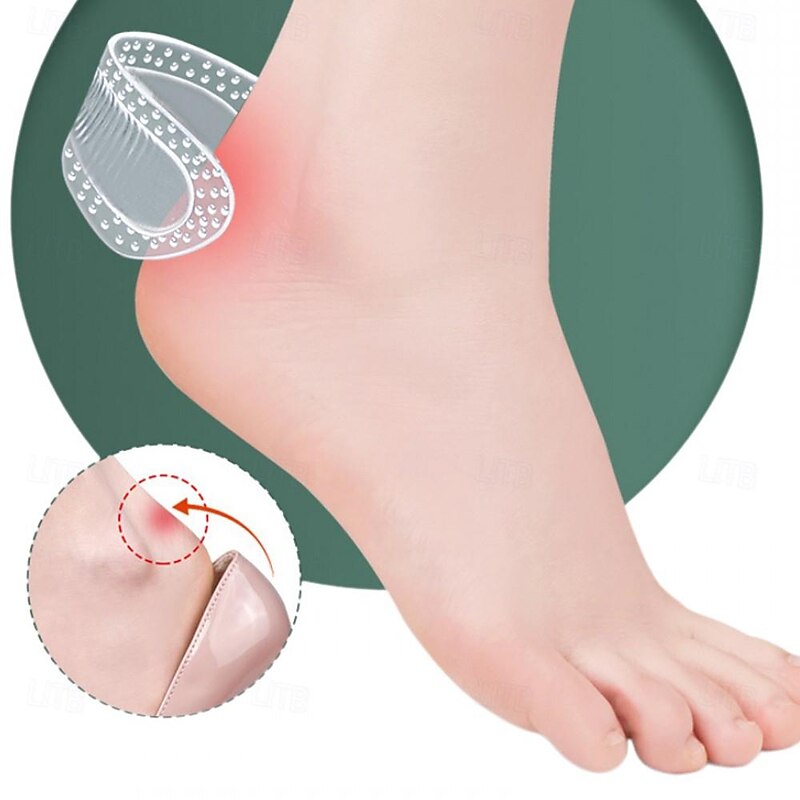 5Pairs Gel Shoe Insoles Feet Care Cushion Anti-Wear Adhesive High Heel Pad Women Liner Grips Protector Stickers Pain Relief GEL Heel Protectors Products Non Slip Shoe Pads for High Heels3