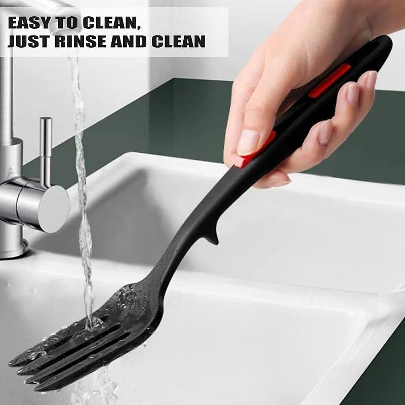 Silicone Flexible Forks Multifunctional Silicone Cooking Fork Heat-Resistant Cooking Tools Silicone Flexible Fork Noodle Fork4