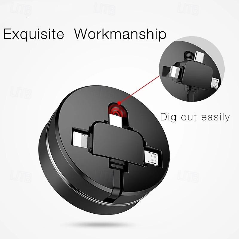 CAFELE Is Suitable For Apple 3-in-1 Data Cable 1 Drag 3 Mobile Phone Retractable Charging Cable Multi-function 5A Fast Charge3