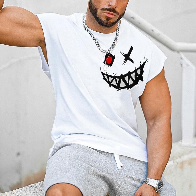 Men's Graphic Grimace T Shirt Short Sleeve T shirt 3D Print Crew Neck Shirt Sports Fashion Street Sports Outdoor Casual White Summer Spring Clothing Apparel S M L XL 2XL 3XL