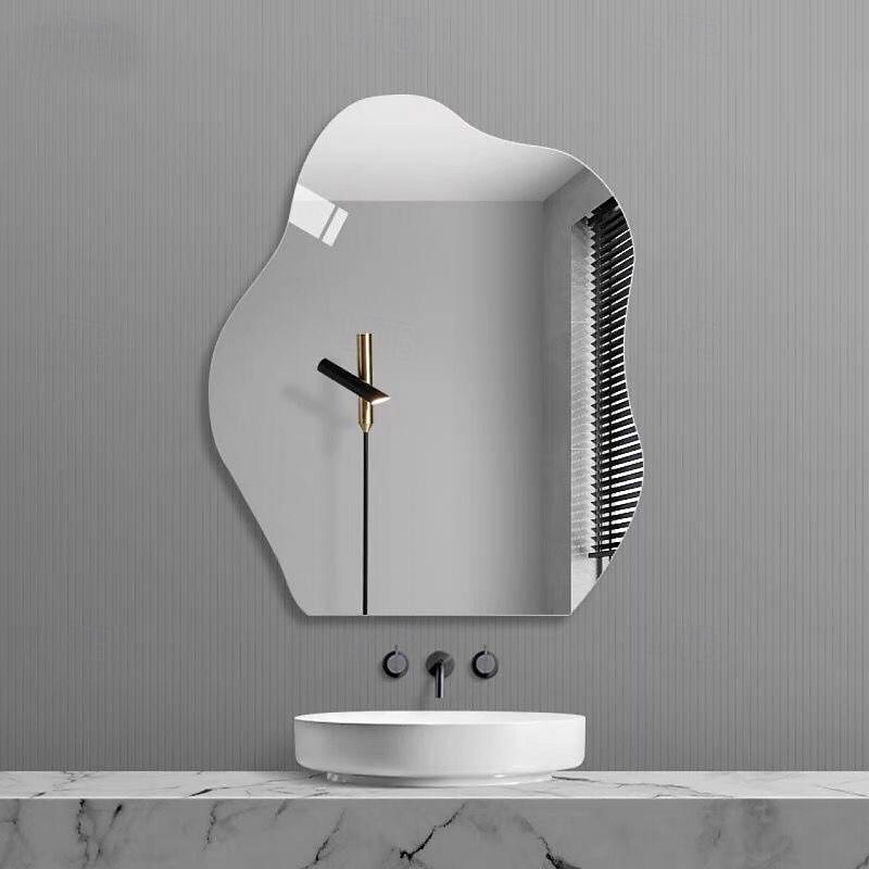 Acrylic Mirror Wall Sticker - Self-Adhesive, Irregular Cloud Design for Bathroom, Dressing Table, and Wardrobe - No Drilling Required4