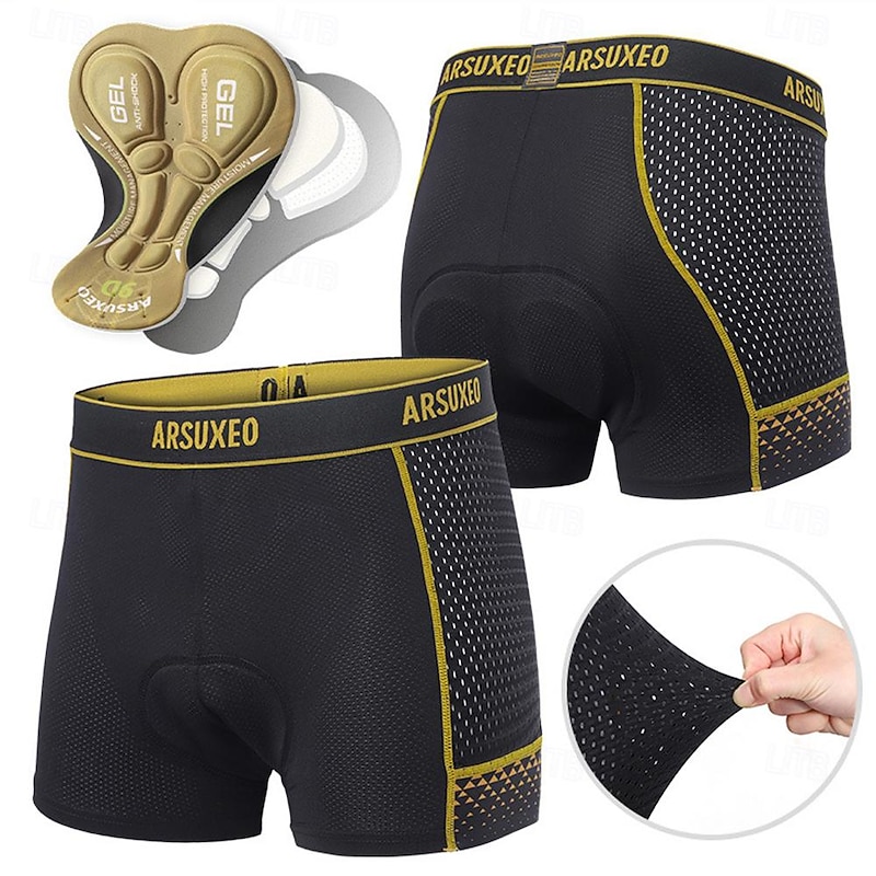 Women's Solid Color Cycling Shorts Bike Shorts Bike Shorts Padded Shorts / Chamois Sports 3D Pad Quick Dry High Elasticity Comfortable Black Yellow Clothing Apparel Bike Wear3