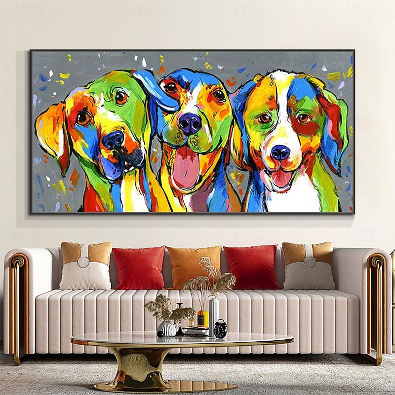 Mintura Handmade Abstract Cow Aniaml Oil Paintings On Canvas Wall Art Decoration Modern Cartoon Picture For Home Decor Rolled Frameless Unstretched Painting3