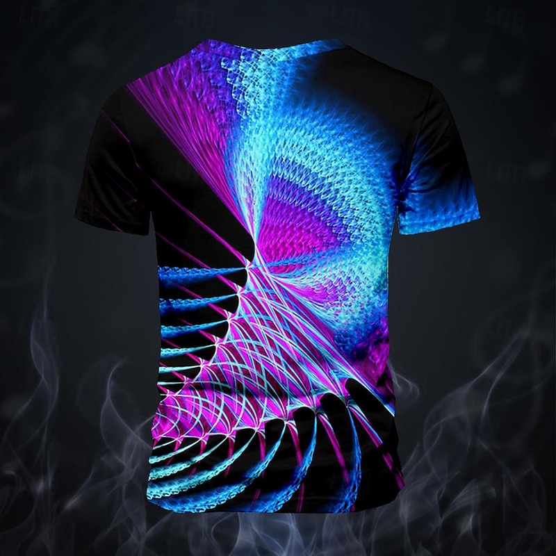 Men's Graphic Visual Deception T Shirt Short Sleeve T shirt 3D Print Crew Neck Shirt Fashion Exaggerated Designer Street Sports Outdoor Black Summer Spring Clothing Apparel S M L XL XXL XXXL2