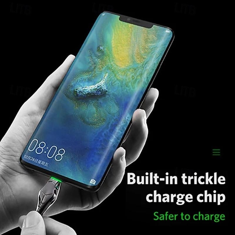 100W Zinc Alloy Snakehead Lamp Data Cable Is Suitable For Type-c Black Mamba Fast Charge Data Cable 5A4