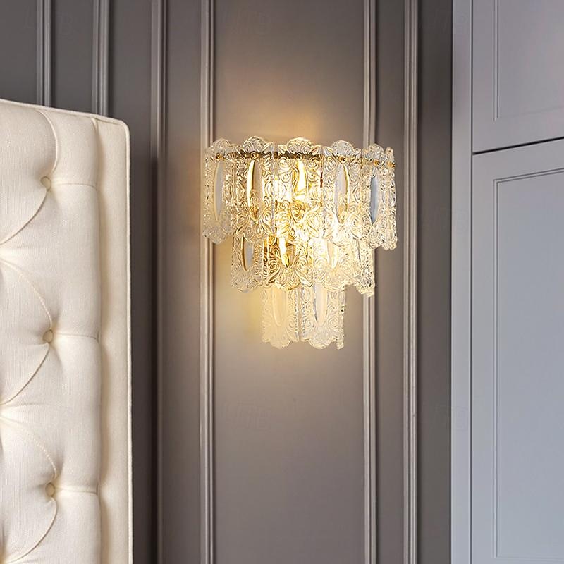Crystal Indoor Modern Nordic Style Indoor Wall Lights Living Room Bedroom Iron Wall Light 110-120V 220-240V3