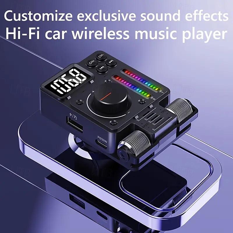 Car Mp3 Player USB Flash Drive Lossless HIFI High Bass Equalizer Music Car Bluetooth FM Transmitter2