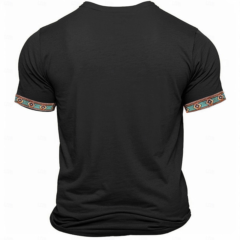 Men's Tribal Bandana Print T Shirt Short Sleeve T shirt Crew Neck Shirt Sports Classic Casual Vacation Street Black Army Green Summer Spring Clothing Apparel S M L XL XXL 3XL3