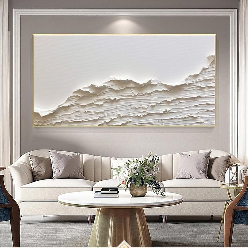 Oversized Seaswaves white Textured Painting handmade  Clouds Abstract Painting Extra Large Wall Art pattle knife wave painting seascape painting Hand-painted Acrylic Minimalist Paintings4