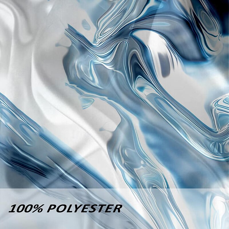 Men's Satin Shirt Button Up Shirt Printed Shirts Formal Daily Black Blue Long Sleeve Turndown Summer Spring Clothing Apparel Buttons3