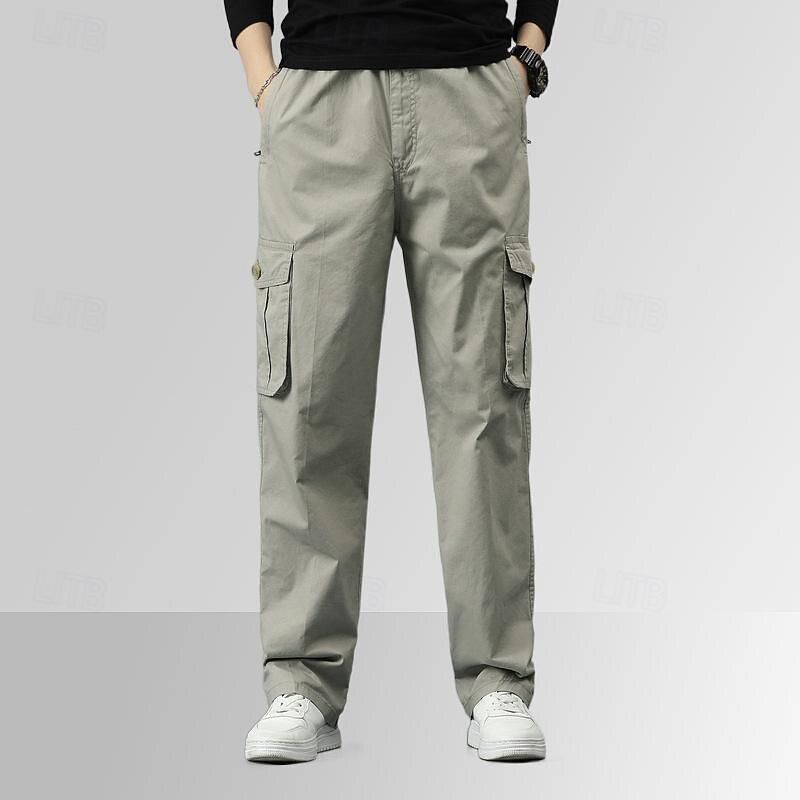 Men's Cargo Pants Cargo Trousers Combat Trousers Hiking Pants Pocket Drawstring Elastic Waist Plain Wearable Outdoor Daily Camping & Hiking Fashion Classic Black Yellow4