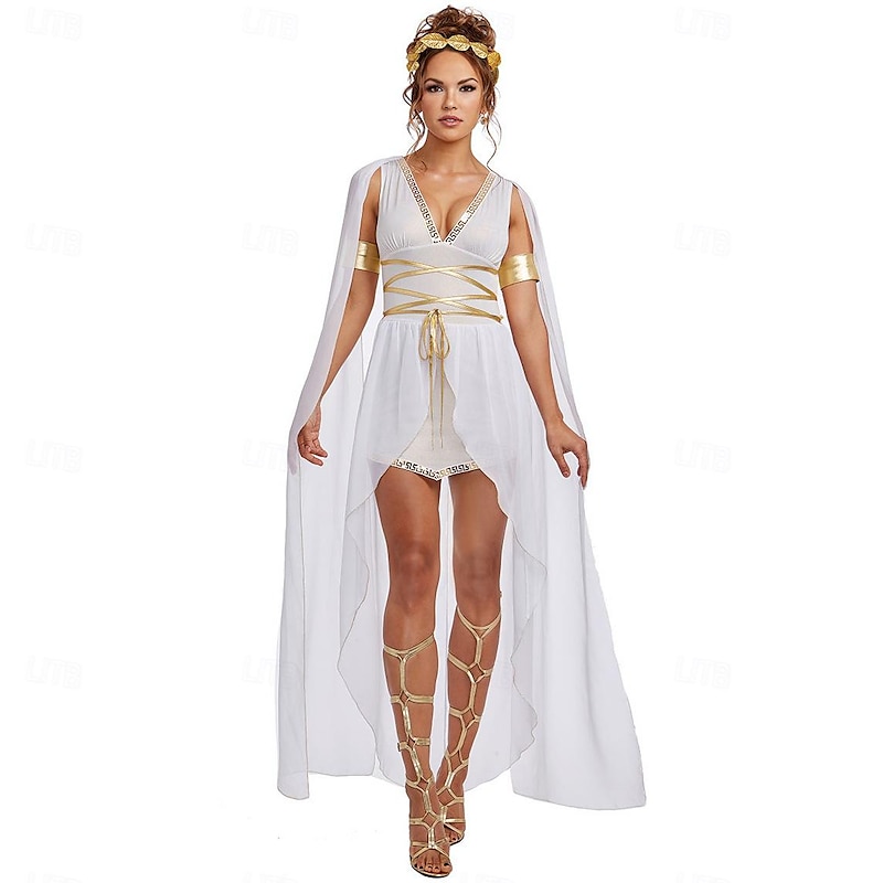 Retro Vintage Ancient Greek Ancient Rome Dress Cosplay Costume Outfits Venus Greek Goddesses Fancy Dress Women's Walpurgis Night Halloween Carnival Masquerade Party / Evening Bachelorette Party2