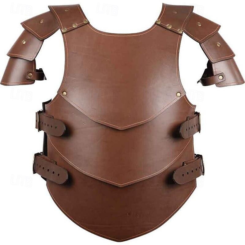 Retro Vintage Medieval Renaissance Armor Vest Chest Guard Knight Ritter Viking Elven Fancy Dress Men's Viking Fantasy Halloween Carnival Masquerade Party Renaissance Fair LARP Adults Vest3