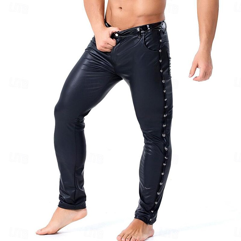 Dance Costumes Exotic Dancewear Pole dance Pants Pure Color Splicing Men's Performance Training Natural PU3