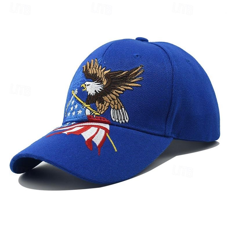 Men's Baseball Cap Sun Hat Trucker Hat Black White Cotton Embroidered Fashion Casual Street Daily Eagle Adjustable Sunscreen Breathable3