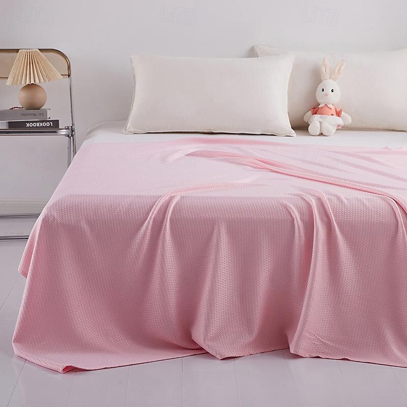 100% Bamboo Fiber Banket Washable Air-conditioned Towel Quilt Ice Silk Summer Cooling Quilt Children's Lunch Blanket 100% Viscose Derived from Bamboo2