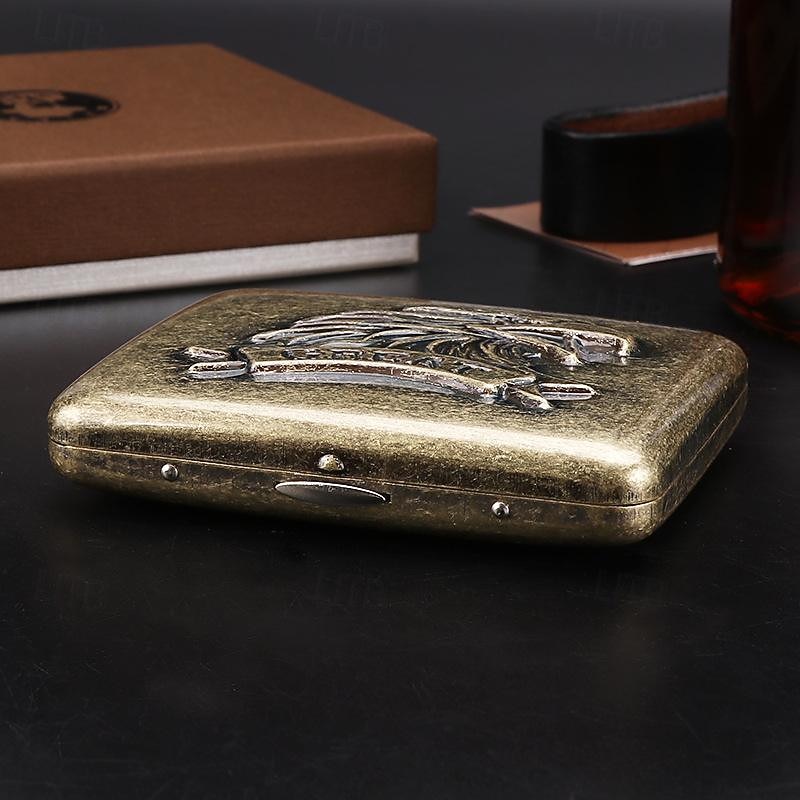 Metal Cigarette Case, Creative Embossed Design, Holds 20 Cigarettes2