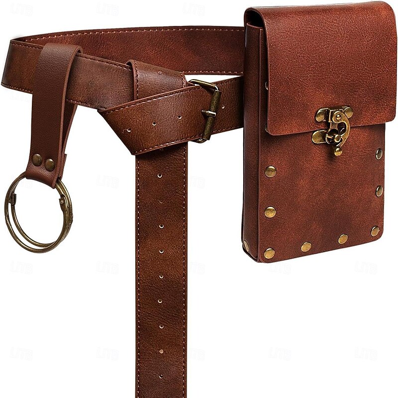 Medieval Renaissance Outfits Knight Ritter Viking Fancy Dress Unisex Celtic Viking Fantasy Halloween Carnival Party Renaissance Fair LARP Adults' Bag Waist Belt2