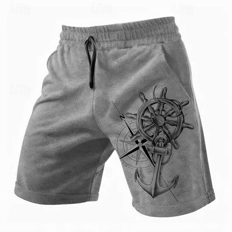 Men's Anchor Shorts Summer Shorts Casual Shorts Mid Waist Fashion Streetwear Hawaiian Casual Daily Holiday Drawstring Pocket Elastic Waist Designer Clothing Apparel4