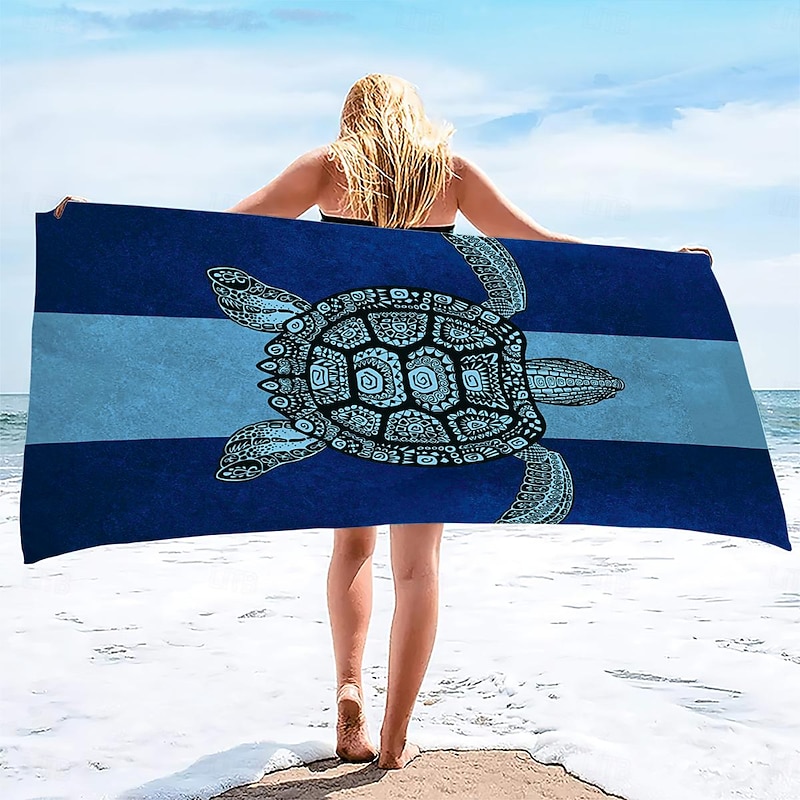 Summer Beach Towel Quick-Drying Tropical Bohemian Rainforest Sea Turtle Plant Towel Soft and Quick-Drying Beach Towel Super Absorbent Soft Microfiber Sand Pool Bath Outdoor Travel Towel2