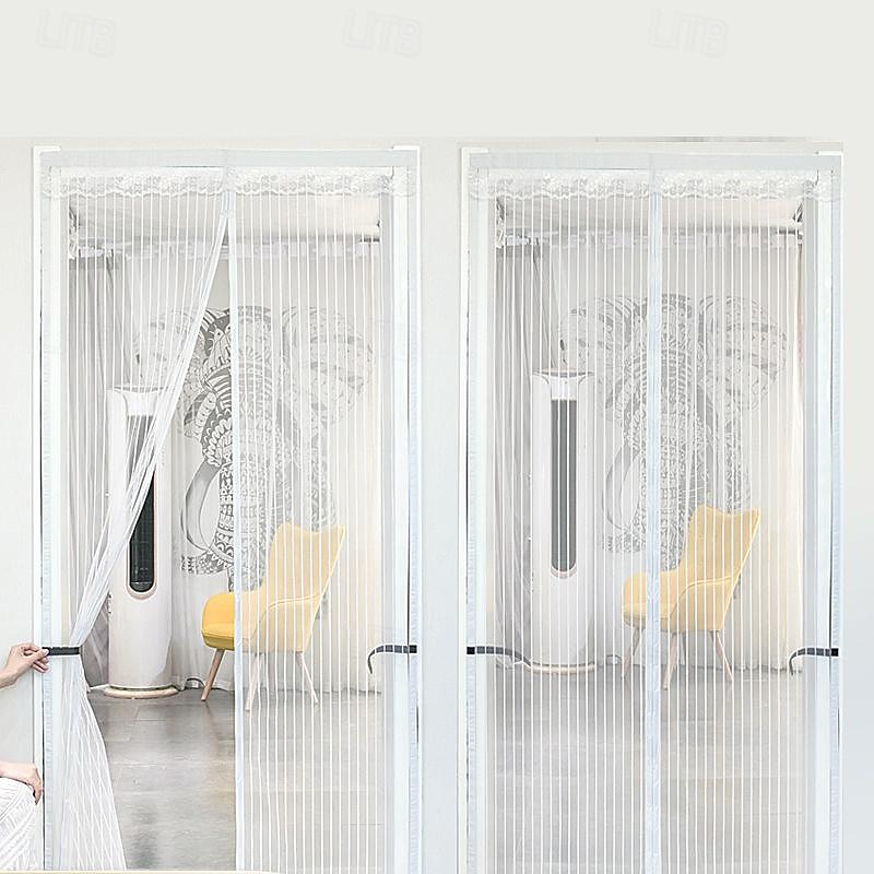 Magnetic Screen Doors with Magnets for Doors, Fiberglass Mesh Curtain, Automatic Closing Quiet for Patio, Deck, Porch, Balcony, Glass, Garage and Even Sliding Doors