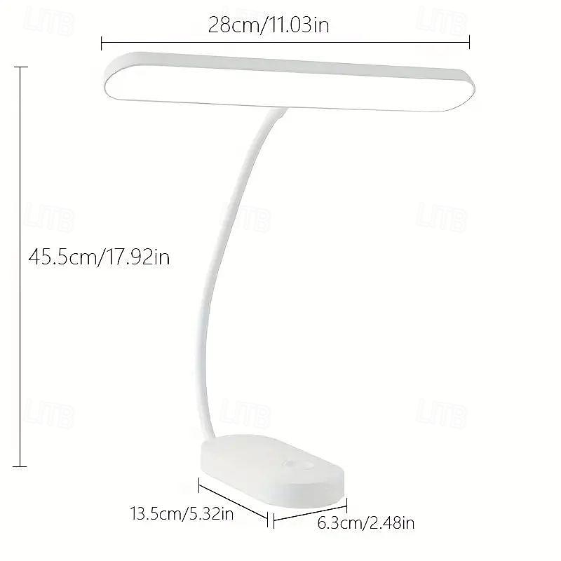 One Pack of LED Three-color Stepless Dimming, Eye-protecting Study Lamp, Rechargeable and Plug-in Dual-purpose, Student Dormitory Artifact, Office Reading Lamp, Bedroom Bedside Wall Lamp3