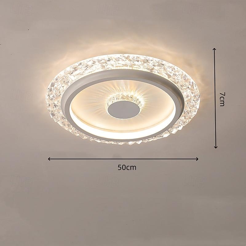 LED Ceiling Lights Dimmable 40/50cm 1-Light Metal Flush Mount of Ceiling Light in Indoor Ceiling Energy-Saving Lighting Modern Nordic Style Living Room Bedroom 110-240V ONLY DIMMABLE WITH REMOTE CONTROL4