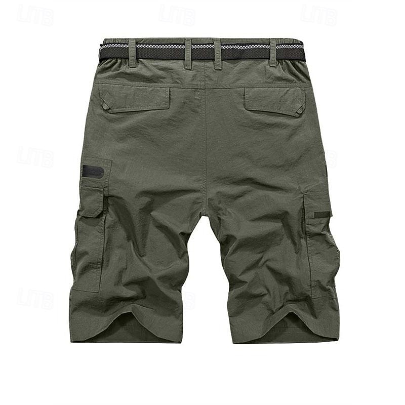 Men's Cargo Shorts Hiking Shorts Military Summer Outdoor Regular Fit Waterproof Quick Dry Breathable Shorts Zipper Pocket Black Army Green Hunting Climbing Camping / Hiking / Caving M L XL XXL XXXL3
