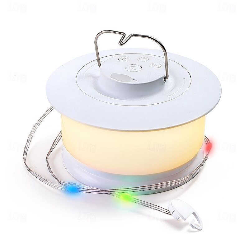 2-in-1 Rechargeable String Lights, 32FT Outdoor Tent LED Camping Lantern, Waterproof String Lights for Outdoor Christmas, Home Party Decorations3