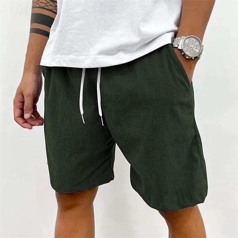 Men's Sweat Shorts Shorts Casual Shorts Drawstring Elastic Waist Plain Comfort Short Outdoor Daily Streetwear Fashion Casual Black White Micro-elastic