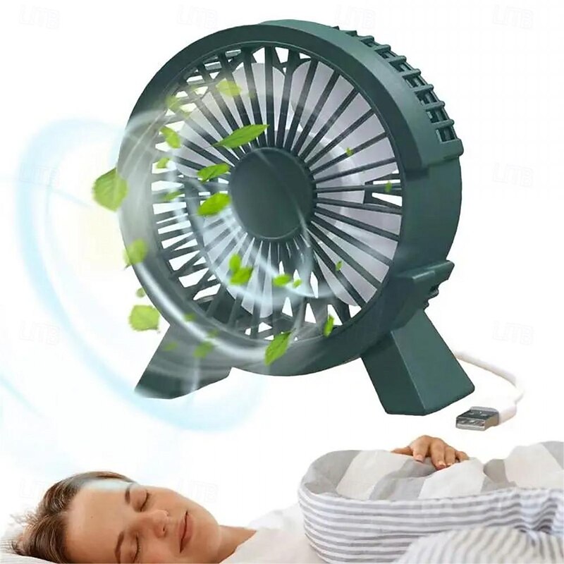 4 Inch Mini USB Fan Portable DC Desk Cooler Cooling for Notebook Laptop Personal Adjustment Fan Table Fan Home Office Outdoor Summer Supplies Use Tiny Air Cooler Fan Gift4