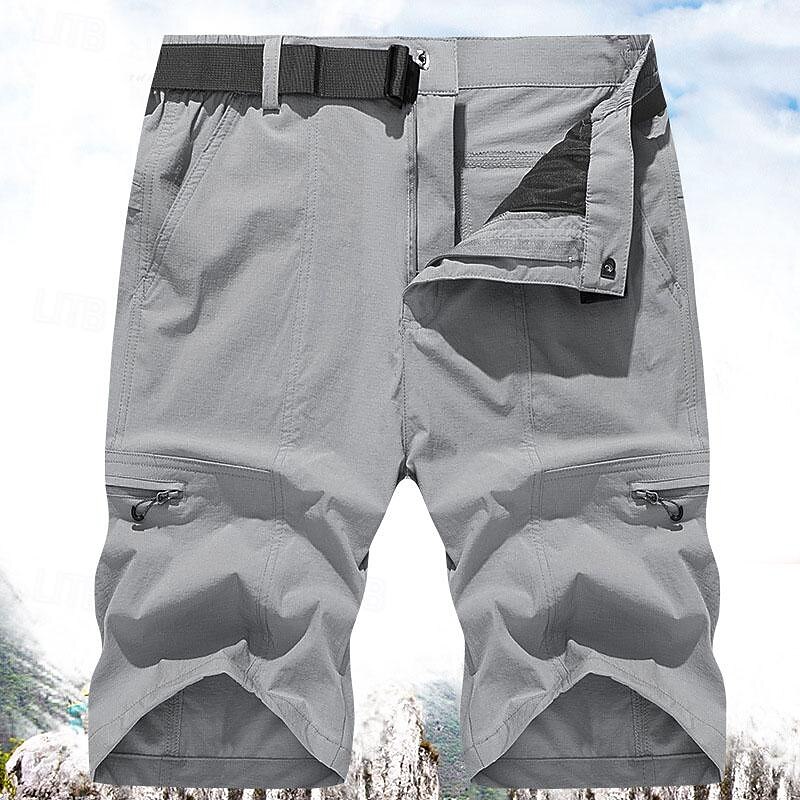 Men's Cargo Shorts Hiking Shorts Military Summer Outdoor Regular Fit Waterproof Quick Dry Breathable Shorts Dark Grey Black Hunting Climbing Camping / Hiking / Caving M L XL XXL XXXL