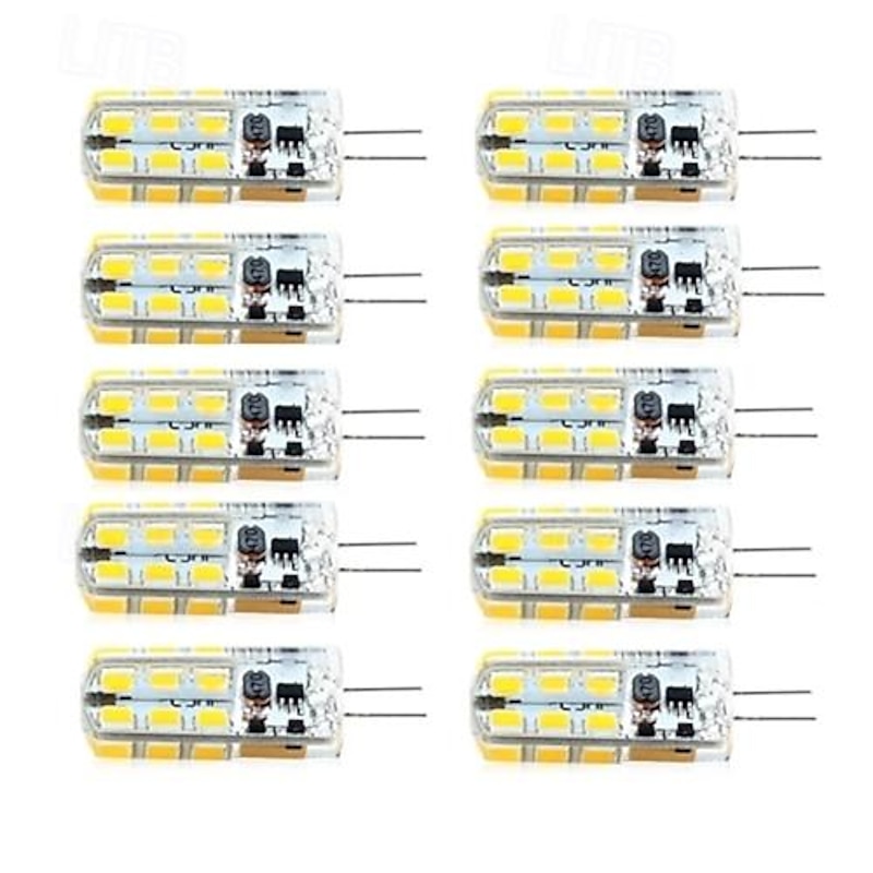 10pcs 2.5W LED Bi-pin Corn Lights Bulbs 260lm Dimmable G4 SMD2835 Landscape 25W Halogen Bulb Replacement Warm Cold White AC12V DC12V AC220V2