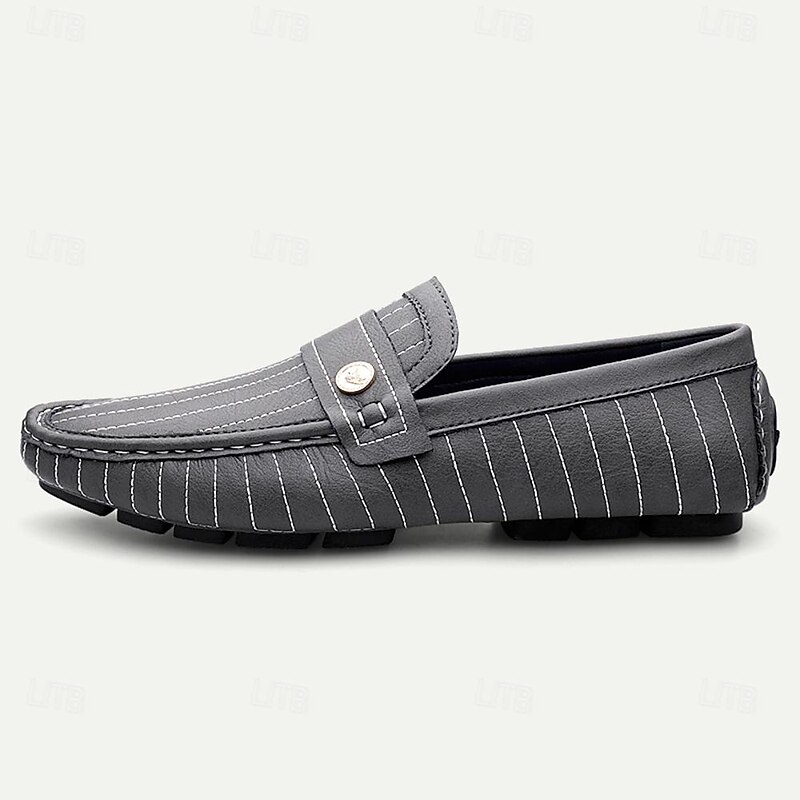 Men's Loafers & Slip-Ons Comfort Loafers Penny Loafers Leather Comfortable Slip Resistant Loafer Black White Blue 8