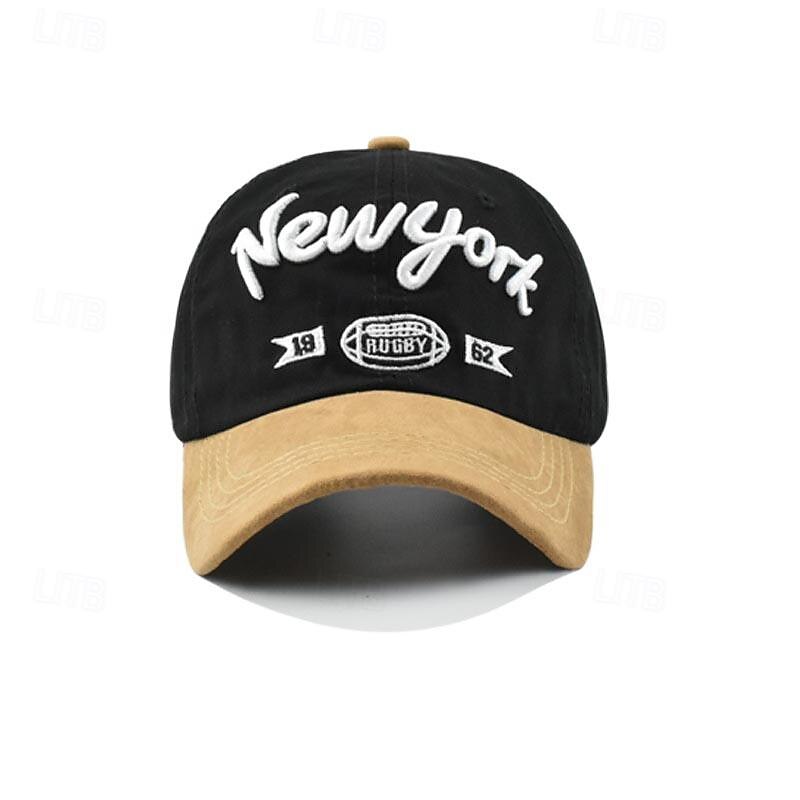 Men's Baseball Cap Sun Hat Trucker Hat Black Navy Blue Cotton Embroidered Fashion Casual Street Daily Letter Adjustable Sunscreen Breathable4