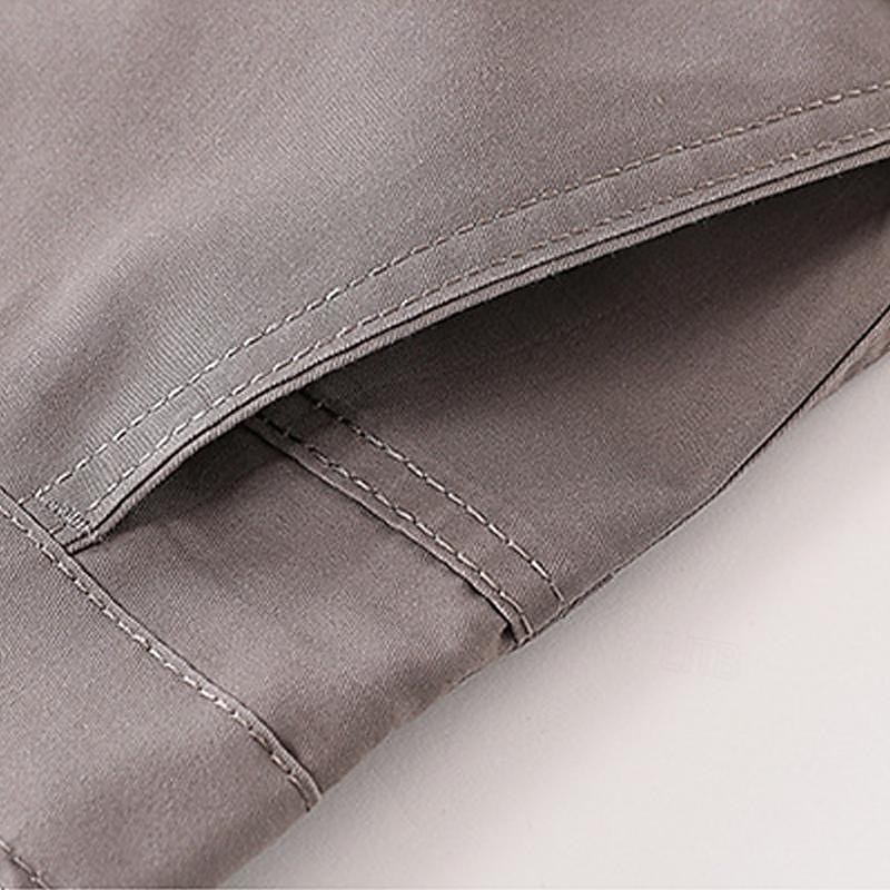 Men's Graduation Trousers Chinos Chino Pants Pocket Plain Comfort Breathable Outdoor Daily Going out Fashion Casual Black Khaki4