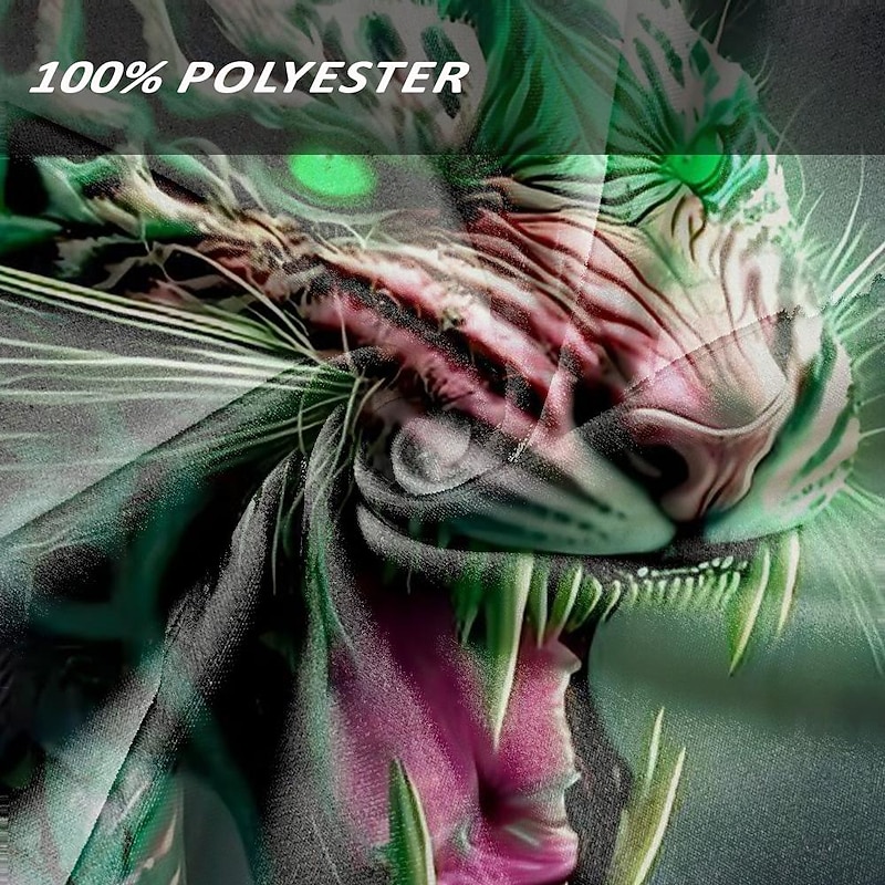 Men's Tiger Tank Sleeveless T shirt Crew Neck Shirt Ugly Exaggerated Carnival Party Casual Green Summer Clothing Apparel S M L XL XXL XXXL3