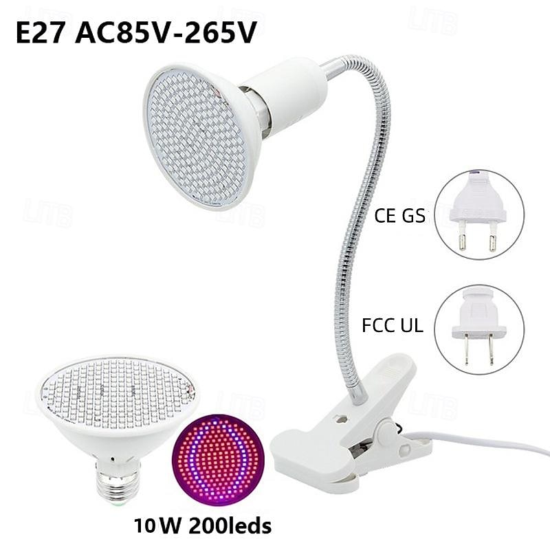 Grow Lights for Indoor Plants Full Spectrum Clip-on Gooseneck Grow Light 10W/20W Power Plant Light with Optical Lens for High PPFD