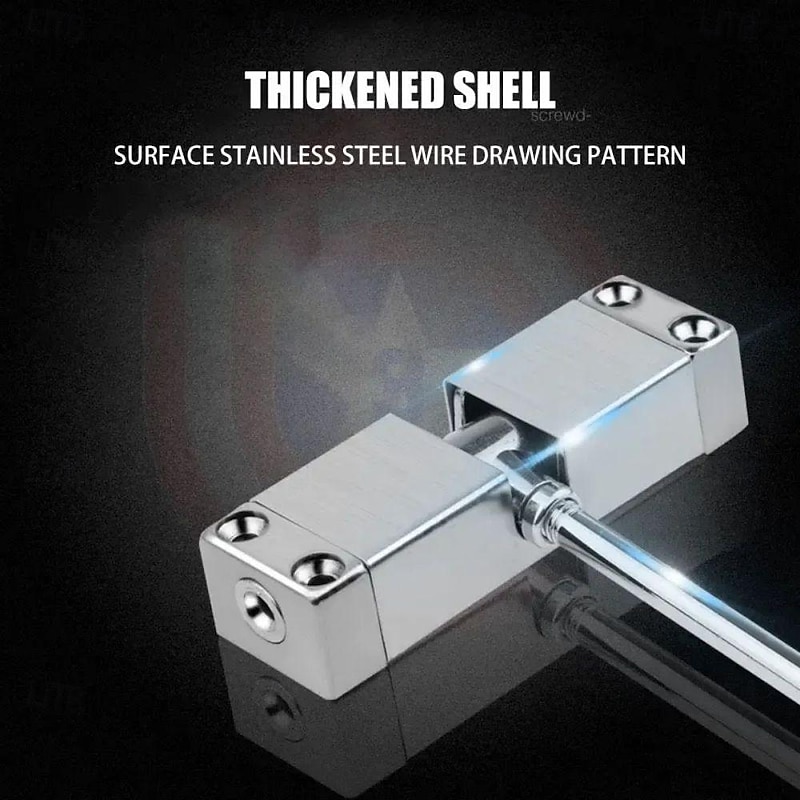 Silent Adjustable Automatic Door Closer,Lightweight, Automatic Door Closer with Soft Close Spring for Effortless, Quiet Door Closing3