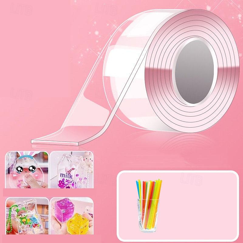 Nano Adhesive Squeezing Blowing Bubble Decompression Sticky Rice Adhesive Double-Sided Adhesive DIY Nano Tape Set3
