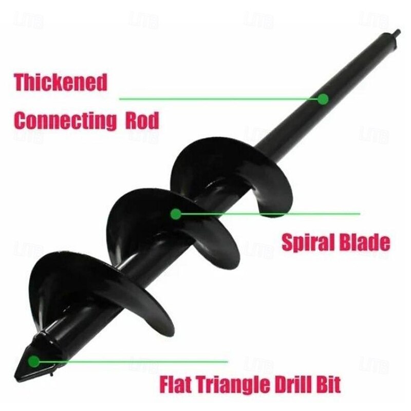 Auger Drill Bit Garden Spiral Hole Drill,Easy Planter Bulb & Bedding Plant Augers -Earth Auger Bit Post Or Umbrella Hole Digger For 3/8" Hex Drive Drill4