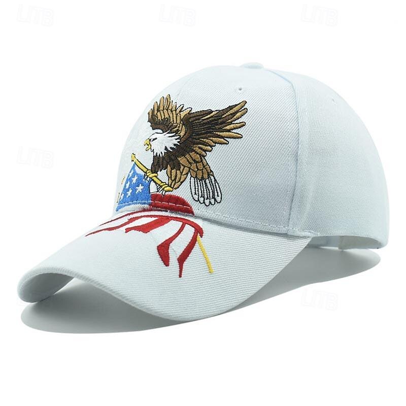 Men's Baseball Cap Sun Hat Trucker Hat Black White Cotton Embroidered Fashion Casual Street Daily Eagle Adjustable Sunscreen Breathable2