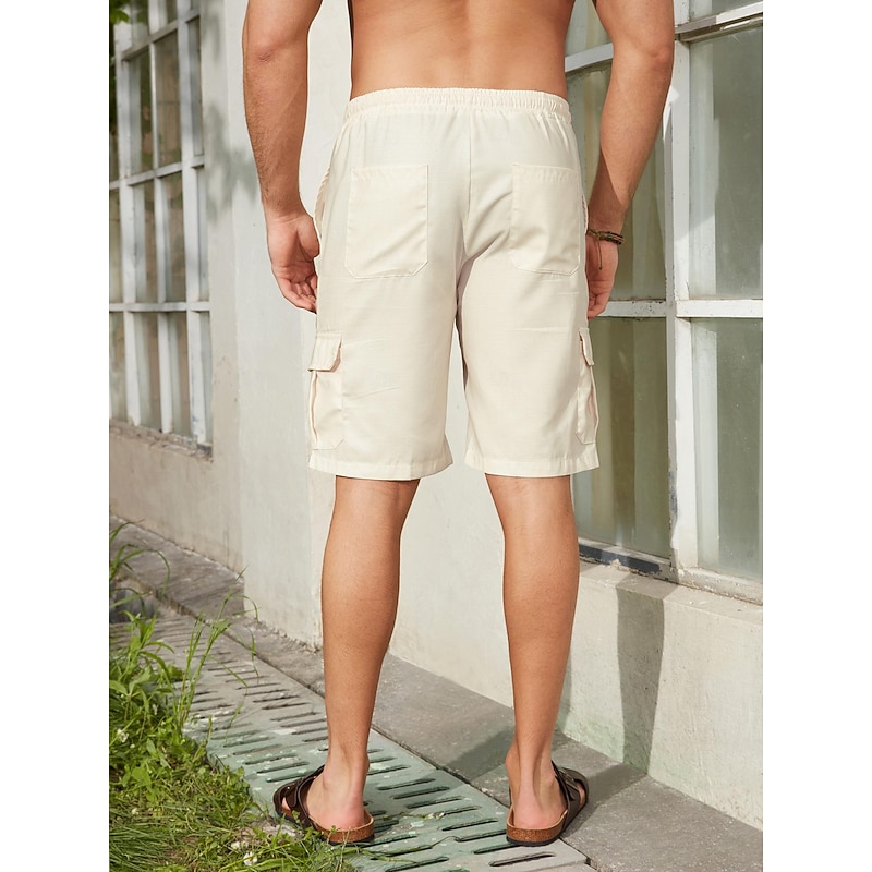 Men's Coconut Tree Graphic Prints Cargo Shorts Summer Shorts Mid Waist Streetwear Designer Casual Daily Holiday Drawstring Elastic Waist Print Designer Clothing Apparel2