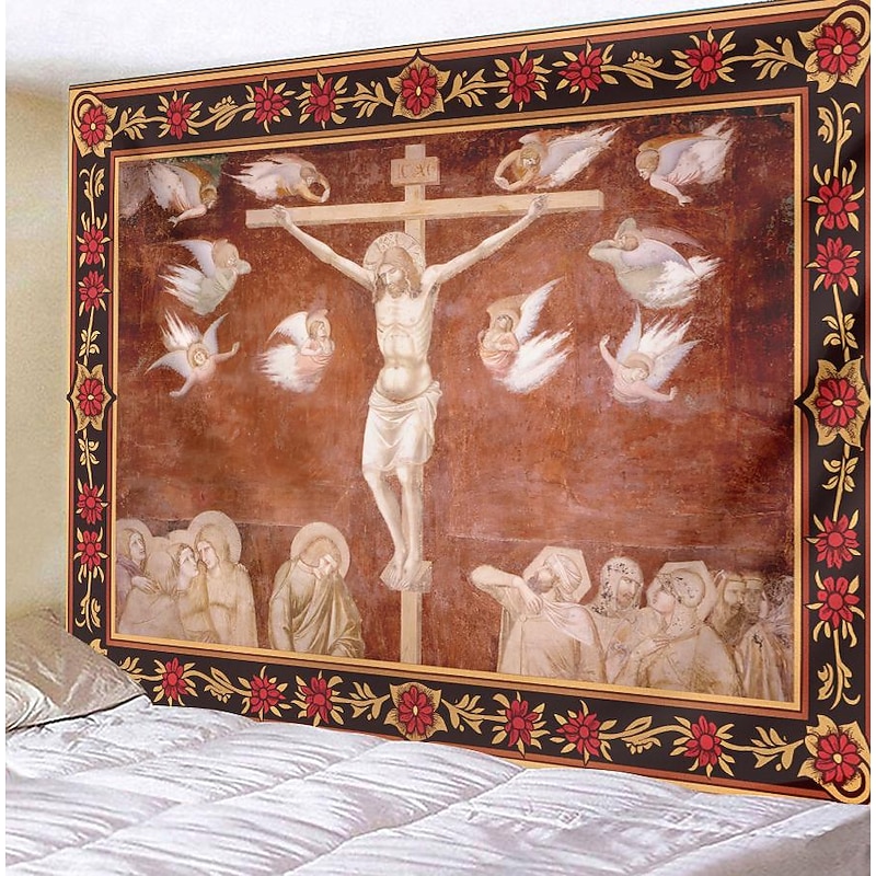 Medieval Tapestry Middle Age Tapestry Gothic Art Large Tapestry Mural Decor Photograph Backdrop Blanket Curtain Home Bedroom Living Room Decoration2