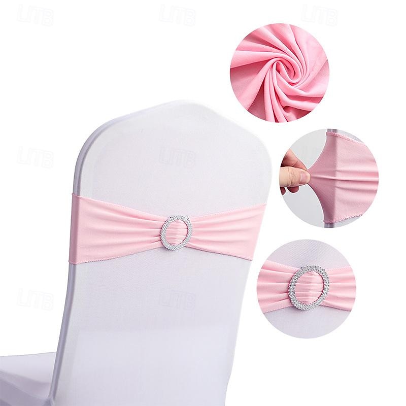 10 PCS Hotel Wedding Banquet Chair Back Cover Decoration Without Tying Bow Chair Back Flower Chair Cover Chair Fabric Elastic Strap3