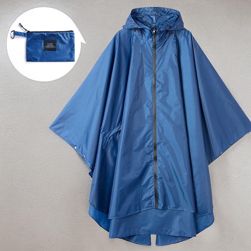 Unisex Hiking Raincoat Outdoor Waterproof Lightweight Rip-resistant Hiking Outfits Hiking Clothes Spring Autumn / Fall Hoodie Raincoat Rain Poncho Solid Color Black Army Green Royal Blue